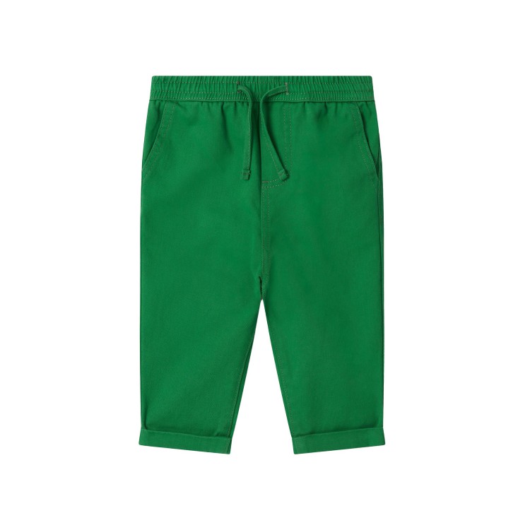 STELLA McCARTNEY Pantaloni con coulisse cotone verde neonato