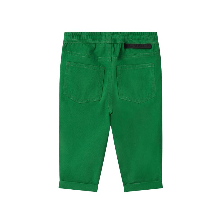 STELLA McCARTNEY Pantaloni con coulisse cotone verde neonato