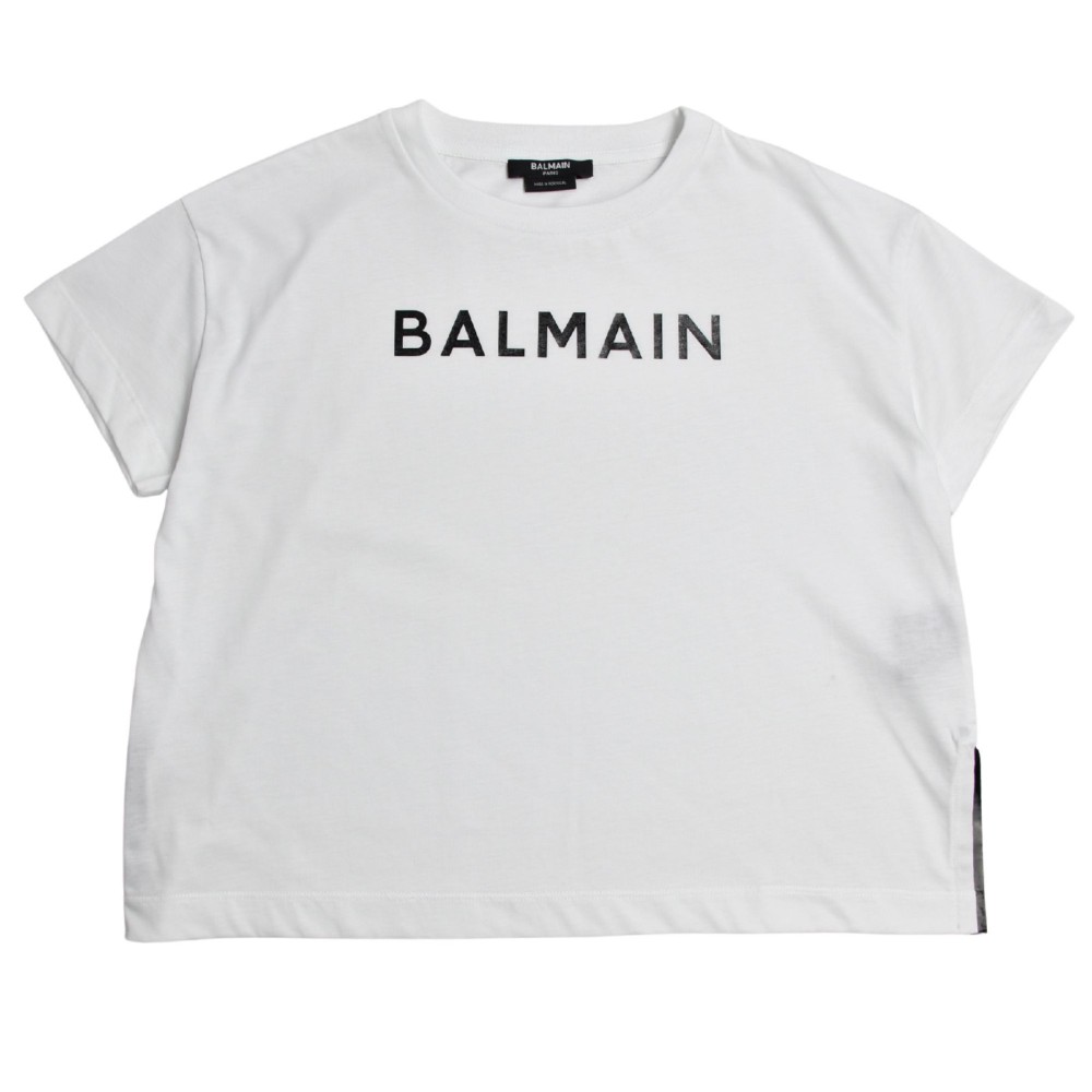 BALMAIN T-shirt bianca bambina