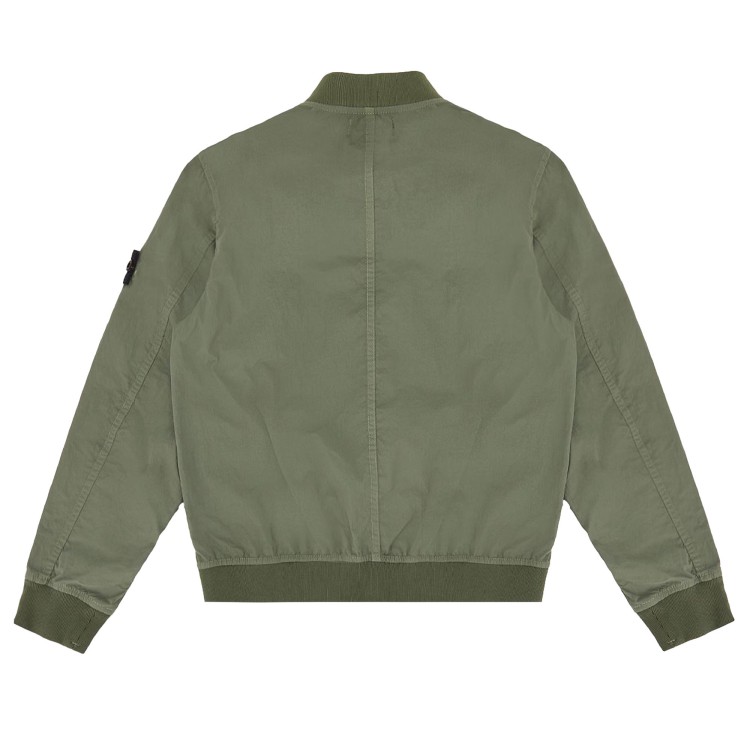 STONE ISLAND Giubbotto bomber realizzato in nylon riciclato verde bambino