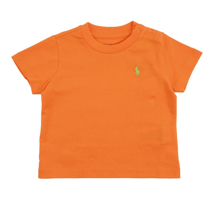 RALPH LAUREN T-shirt arancione neonato