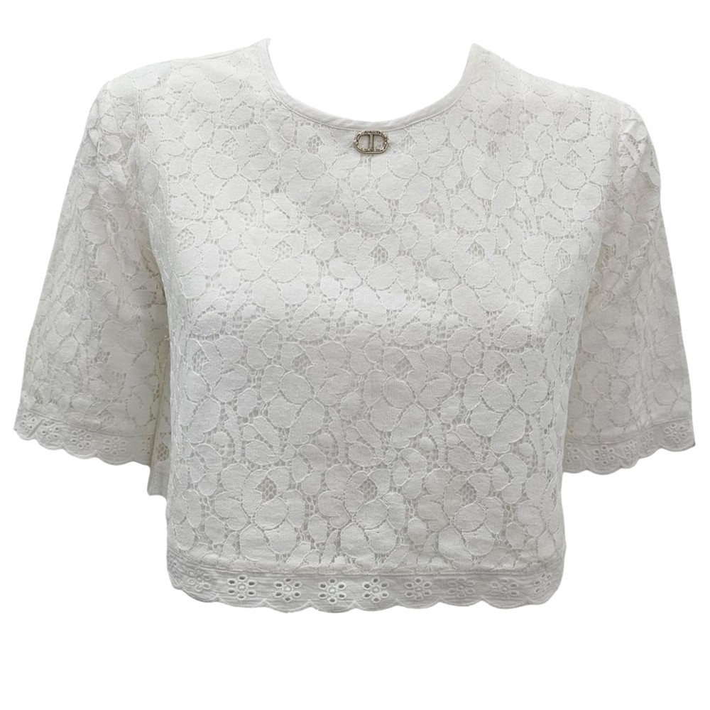 TWIN-SET Blusa in pizzo...