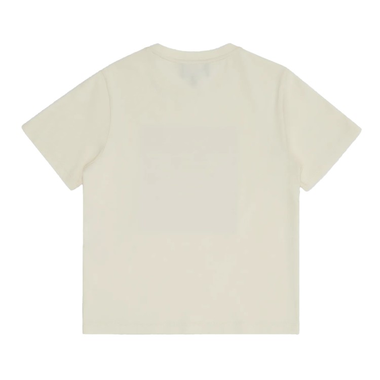 EMPORIO ARMANI T-shirt girocollo in jersey di cotone beige bambino