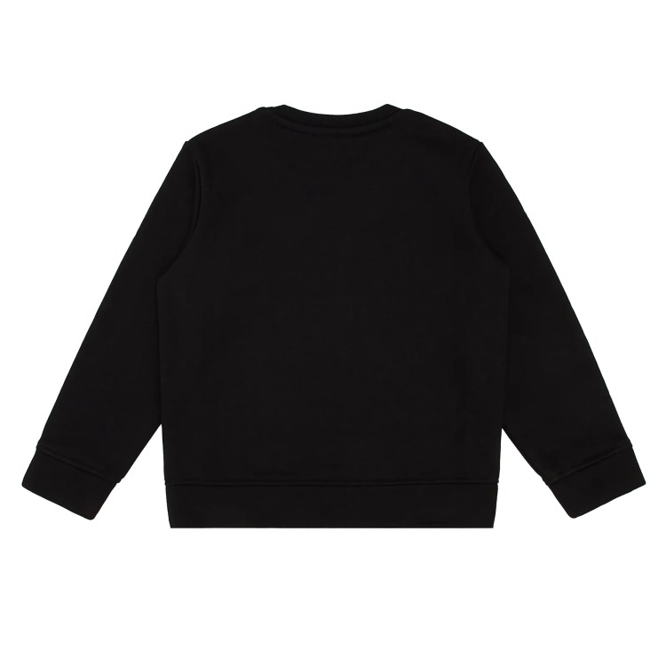 EMPORIO ARMANI Felpa in jersey misto modal con logo nera bambino