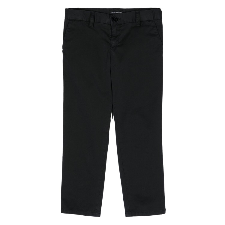 EMPORIO ARMANI Pantaloni modello chino cotone stretch blu navy bambino