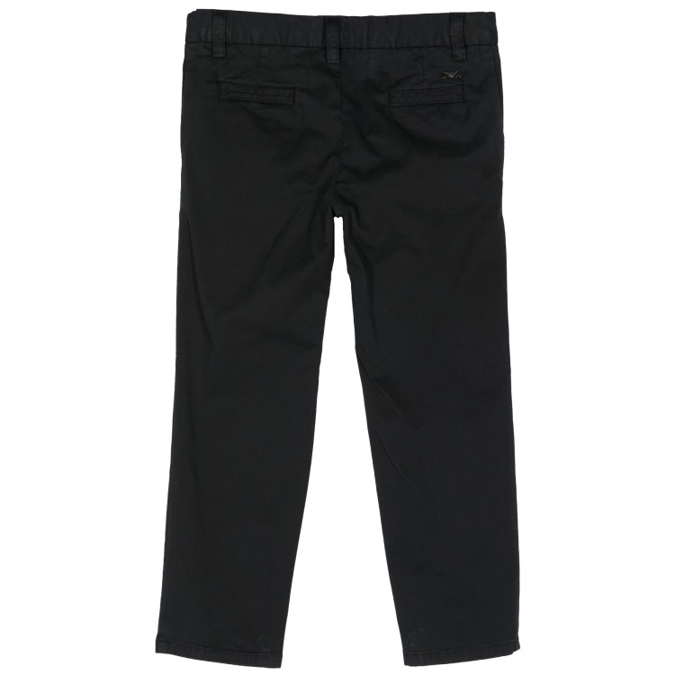 EMPORIO ARMANI Pantaloni modello chino cotone stretch blu navy bambino