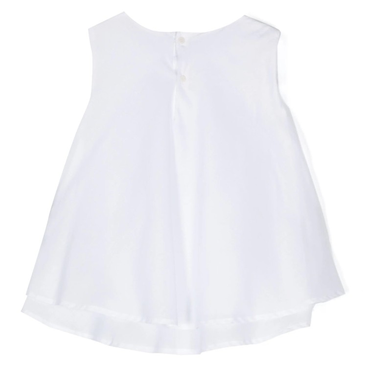 IL GUFO Top senza maniche 100% cotone di colore bianco bambina