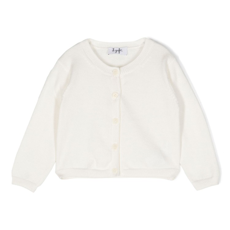 IL GUFO Cardigan in cotone organico naturale bambina