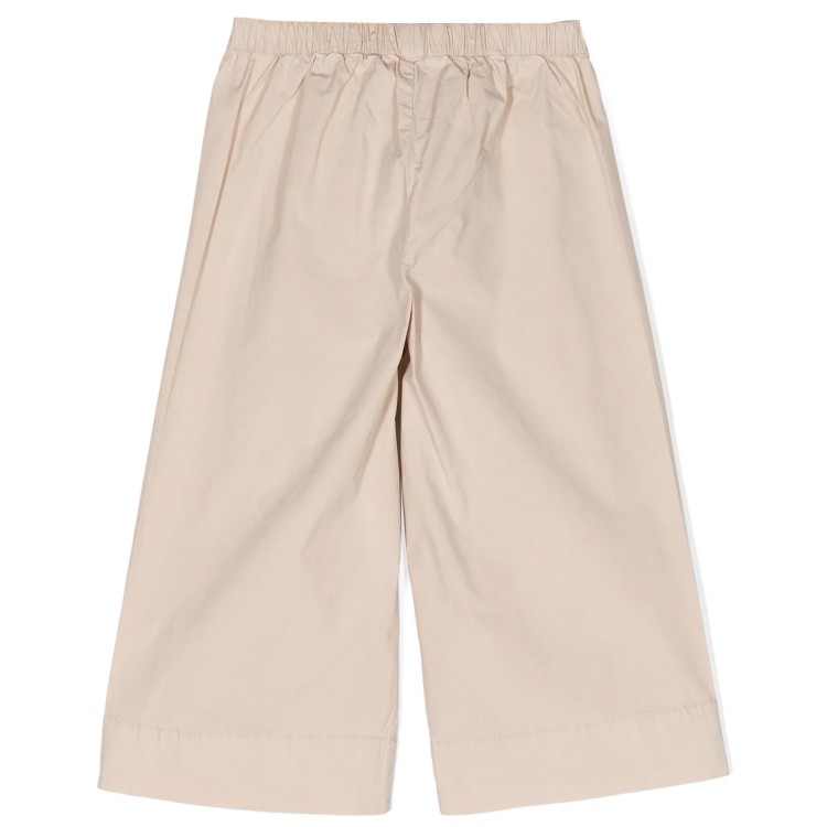 IL GUFO Pantalone cropped  di cotone stretch color avena bambina