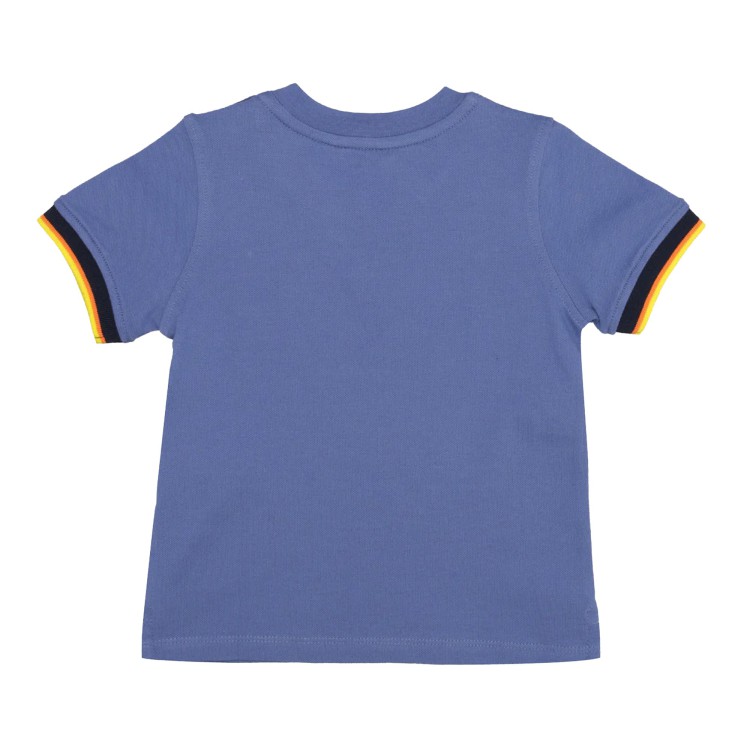 K-WAY  T-shirt in piquet di cotone avio stretch neonato