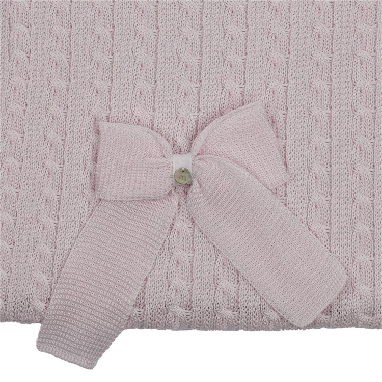 MARLU' Coperta per carrozzina in cotone  rosa neonata