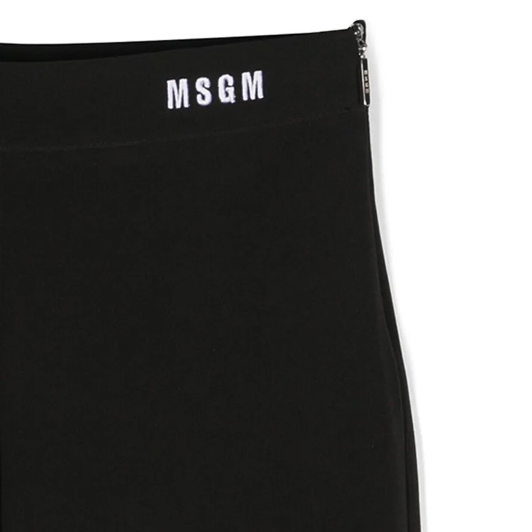 MSGM Pantaloni dritti elasticizzato nero bambina