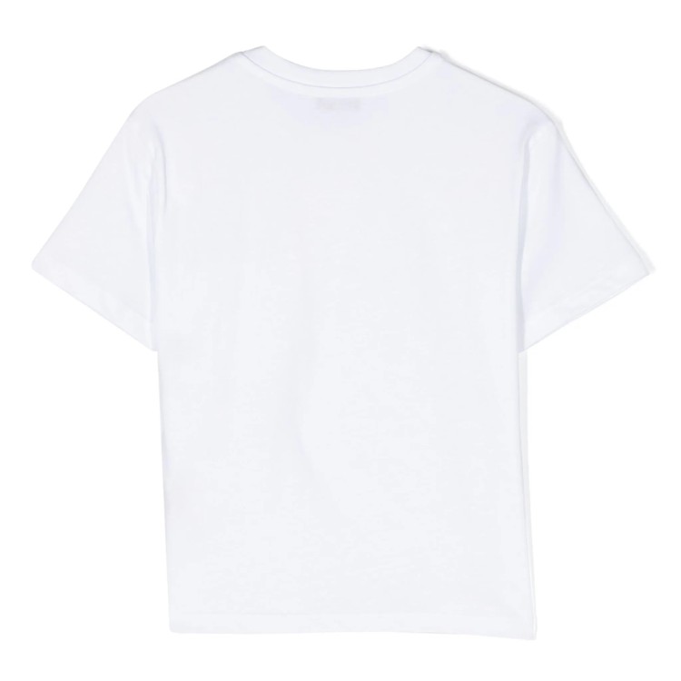 MSGM T-shirt con taschino bianco cotone bambino