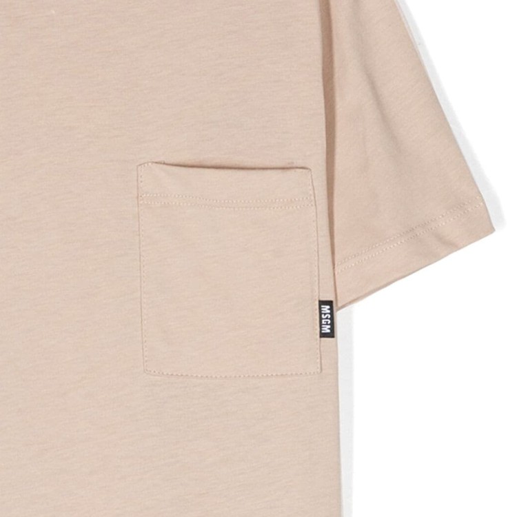 MSGM T-shirt cotone color beige  bambino