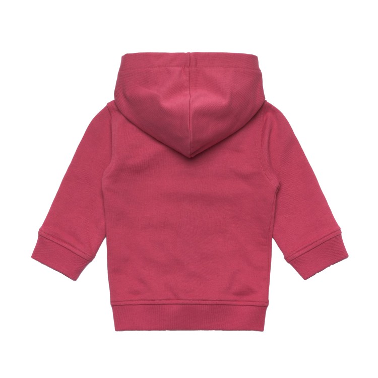 K-WAY Felpa cappuccio in cotone con zip dk pink neonato