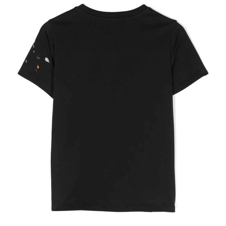 MOSCHINO T-shirt con stampa nero cotone bambino