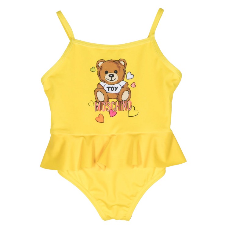 MOSCHINO Costume intero Teddy Bear giallo banana neonata