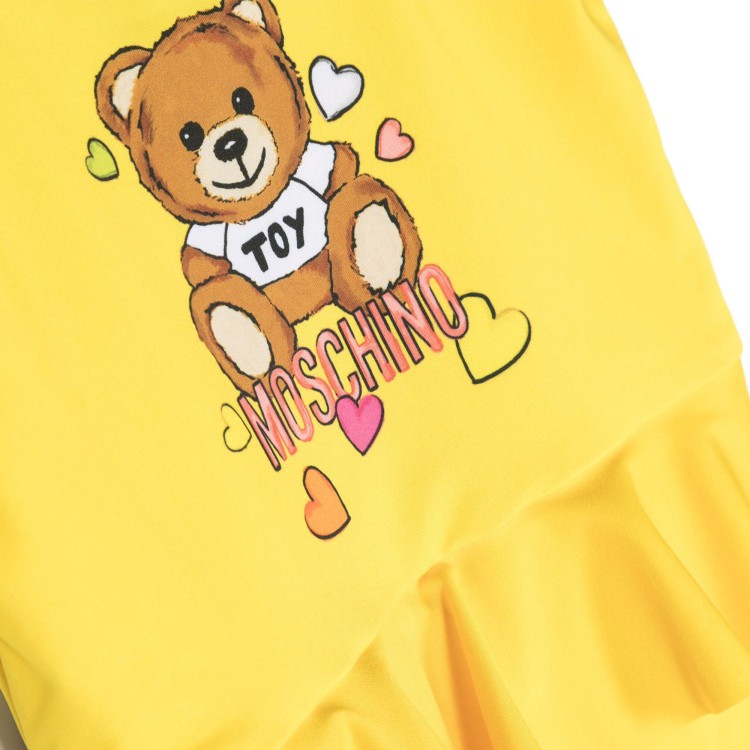 MOSCHINO Costume intero Teddy Bear giallo banana neonata