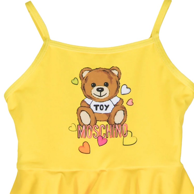 MOSCHINO Costume intero Teddy Bear giallo banana neonata