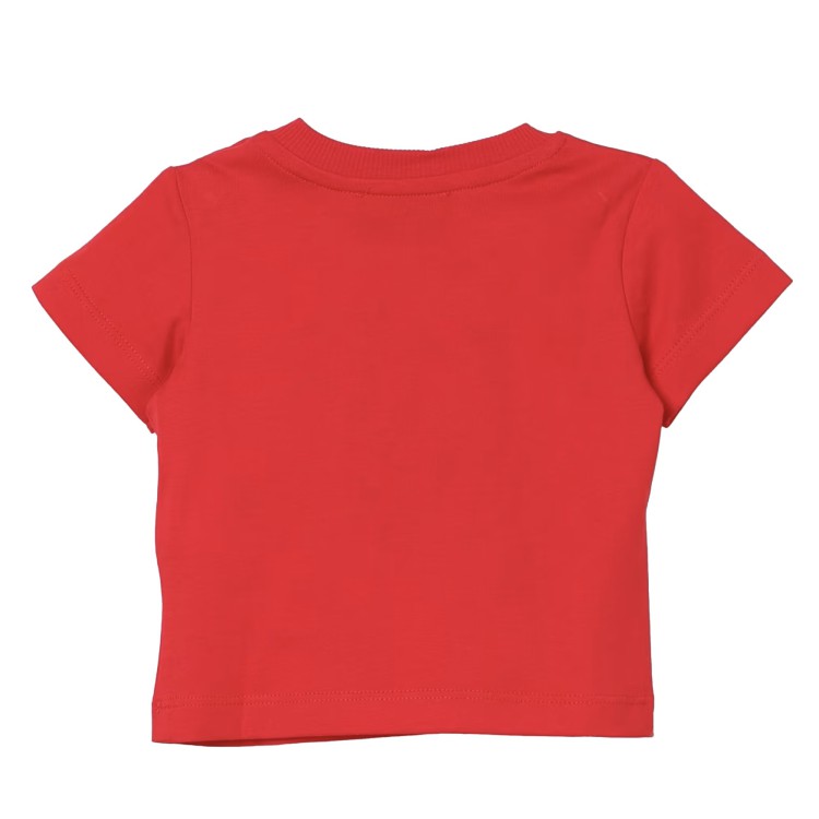 MOSCHINO T-shirt con stampa Teddy Bear rossa neonato