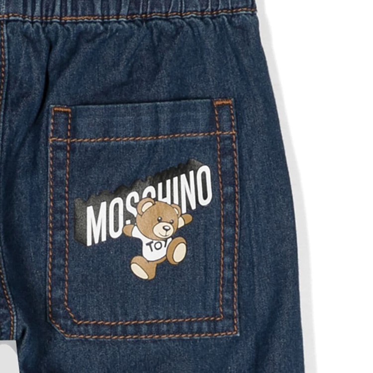 MOSCHINO Jeans affusolati blu neonato