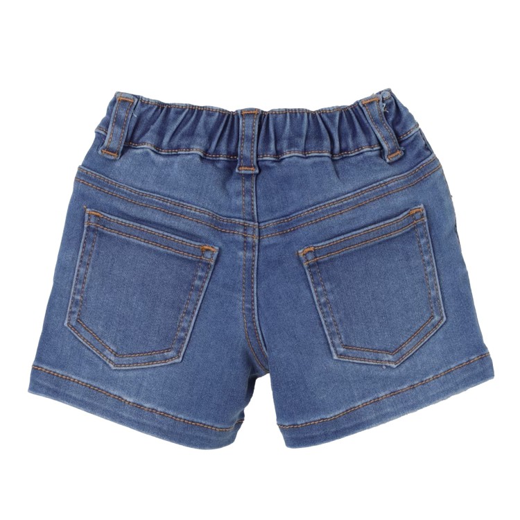 MOSCHINO Shorts denim con applicazione Teddy Bear neonato