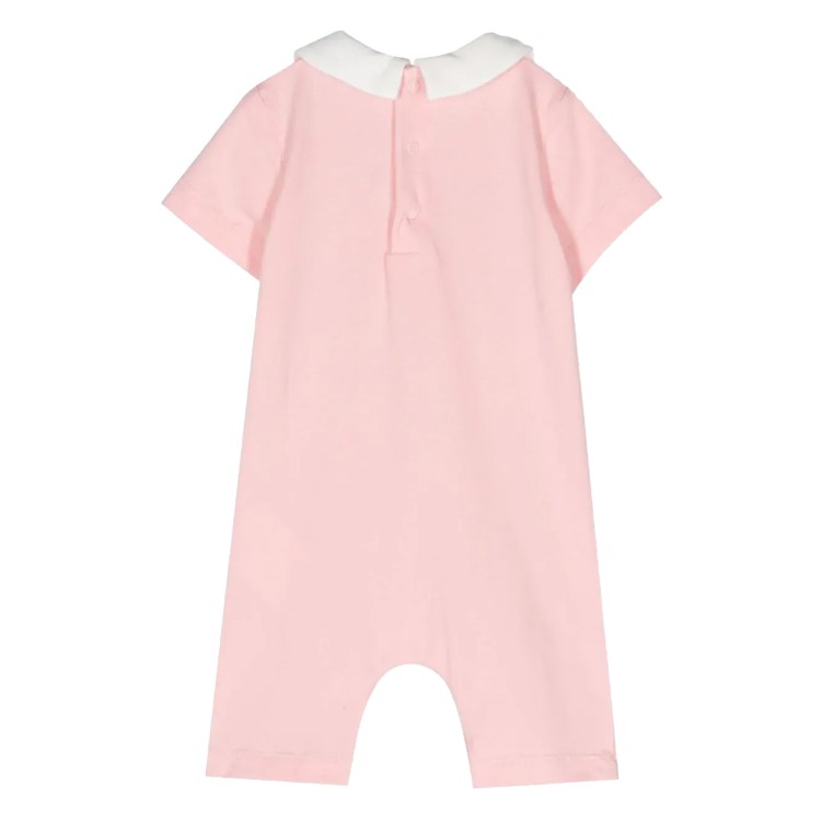 MOSCHINO Tutina cotone rosa neonata