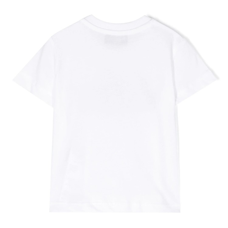 MOSCHINO T-shirt con stampa color bianco neonato