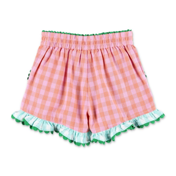 STELLA McCARTNEY Shorts con ruches multicolore rosa arancio bambina