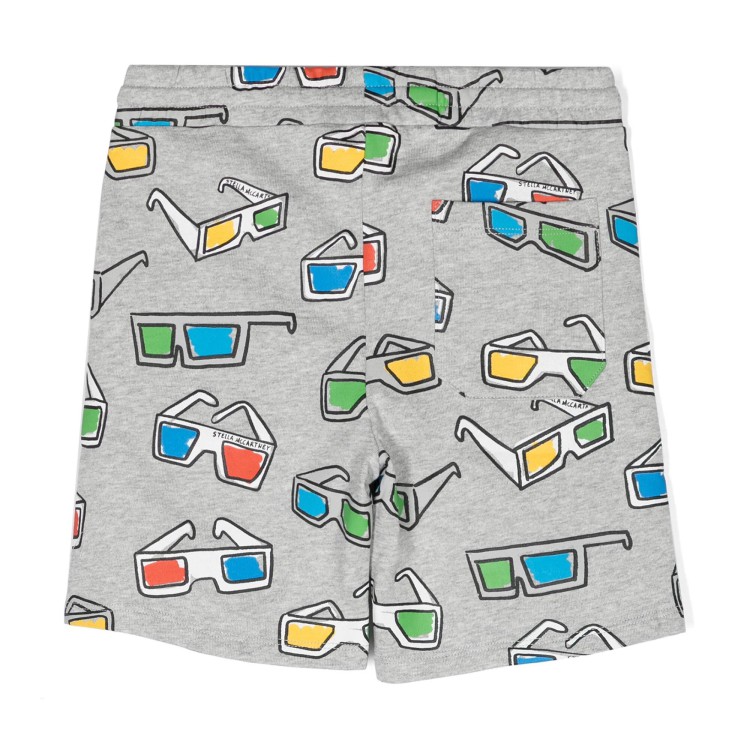 STELLA McCARTNEY Shorts sportivi con stampa grigio bambino