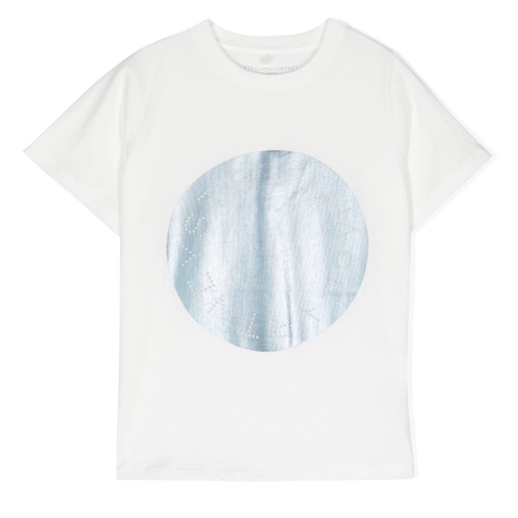 STELLA McCARTNEY T-shirt con stampa bianco ottico cotone bambina