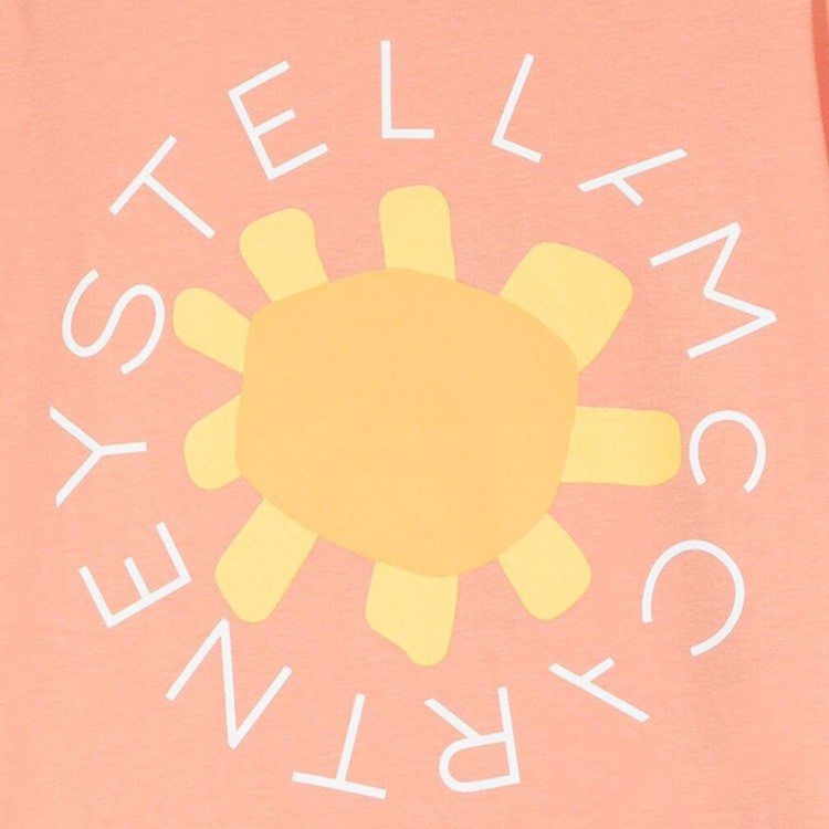 STELLA McCARTNEY T-shirt manica corta rosa salmone cotone bambina