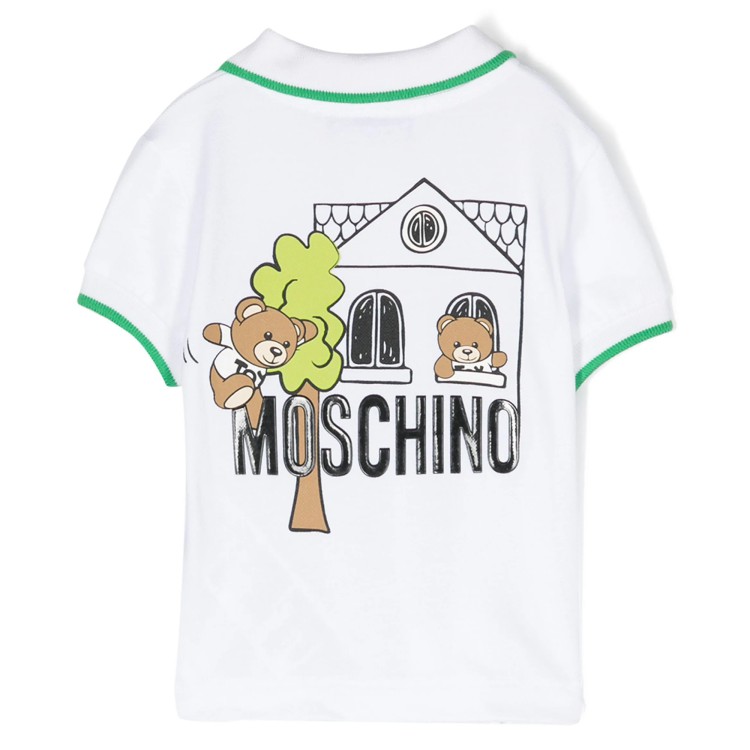 MOSCHINO Polo Teddy Bear bianca neonato