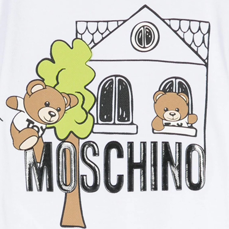 MOSCHINO Polo Teddy Bear bianca neonato