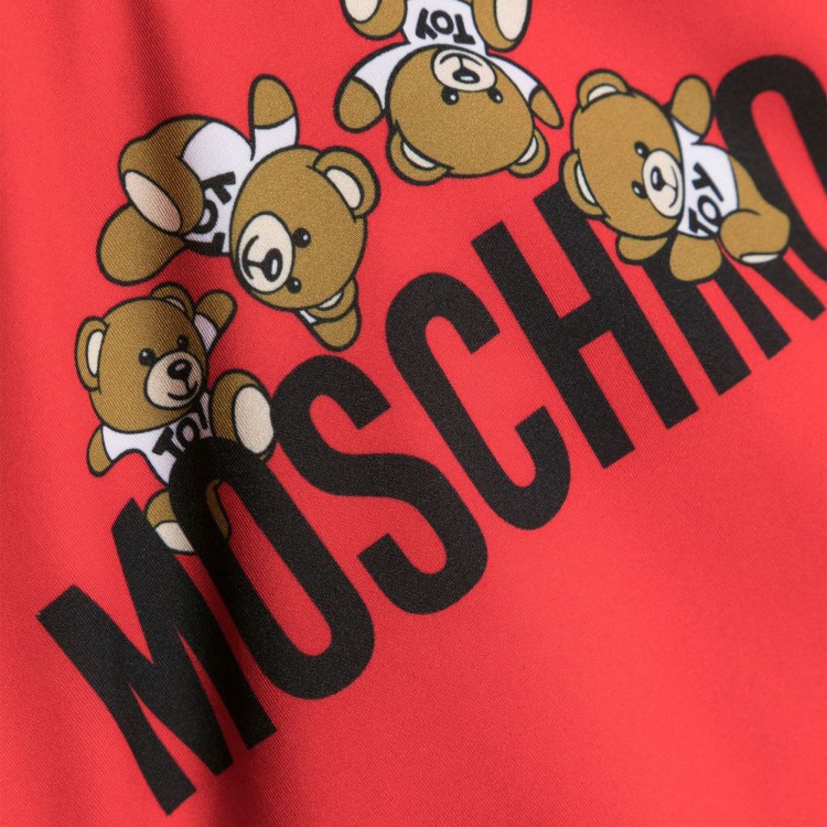 MOSCHINO Costume intero con stampa rosso neonata