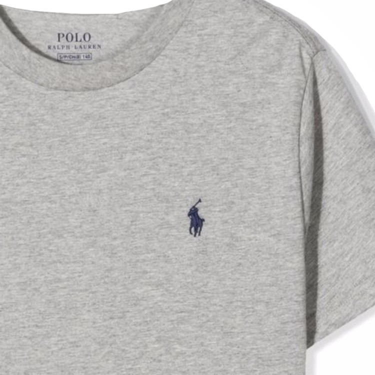 RALPH LAUREN T-shirt manica corta grigia bambino