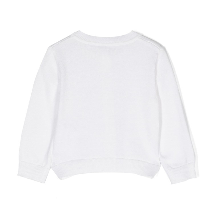 STELLA McCARTNEY Cardigan con decorazione color bianco in cotone neonata