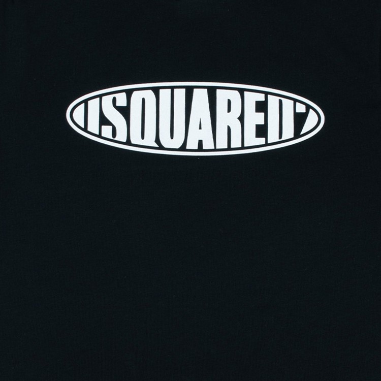 DSQUARED T-shirt in cotone nera per bambino