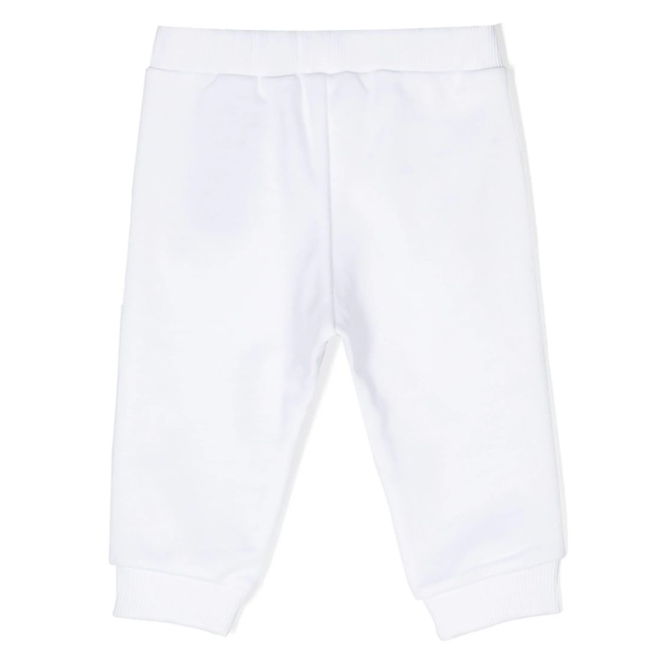 BALMAIN Pantaloni sportivi con bottoni bianco neonato