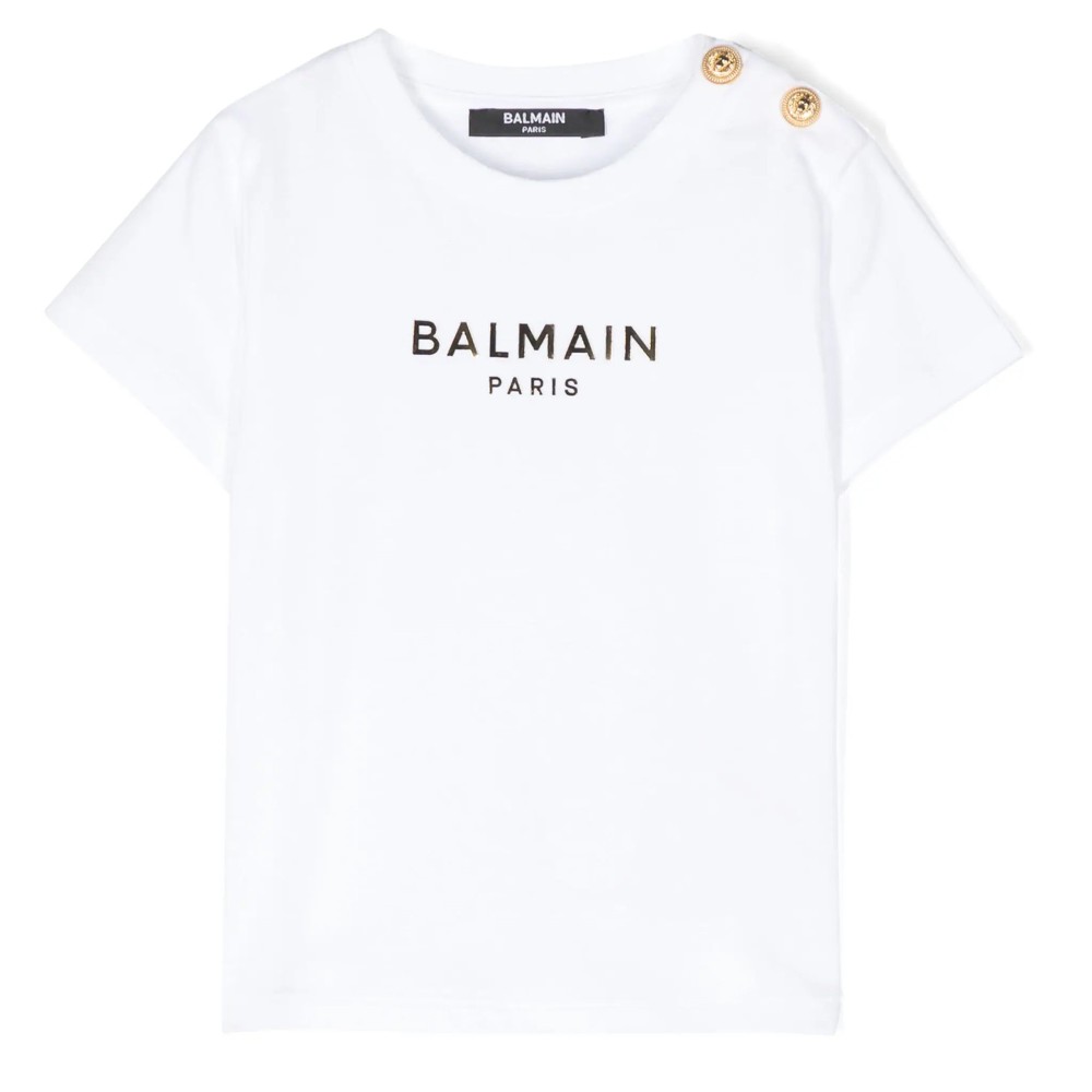 BALMAIN T-shirt con logo in...