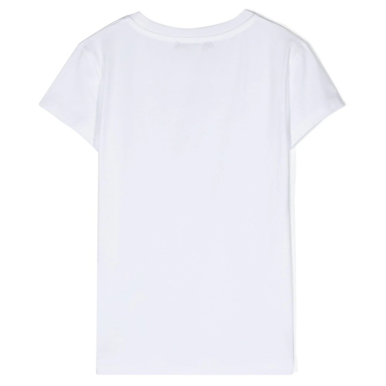 BALMAIN T-shirt con applicazione bianca bambino