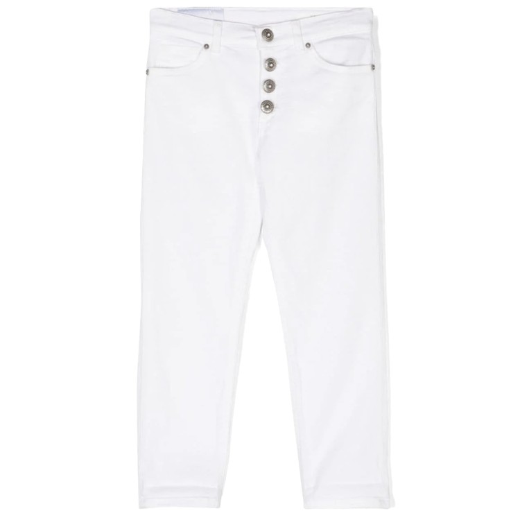 DONDUP Pantalone cotone bianco bambina