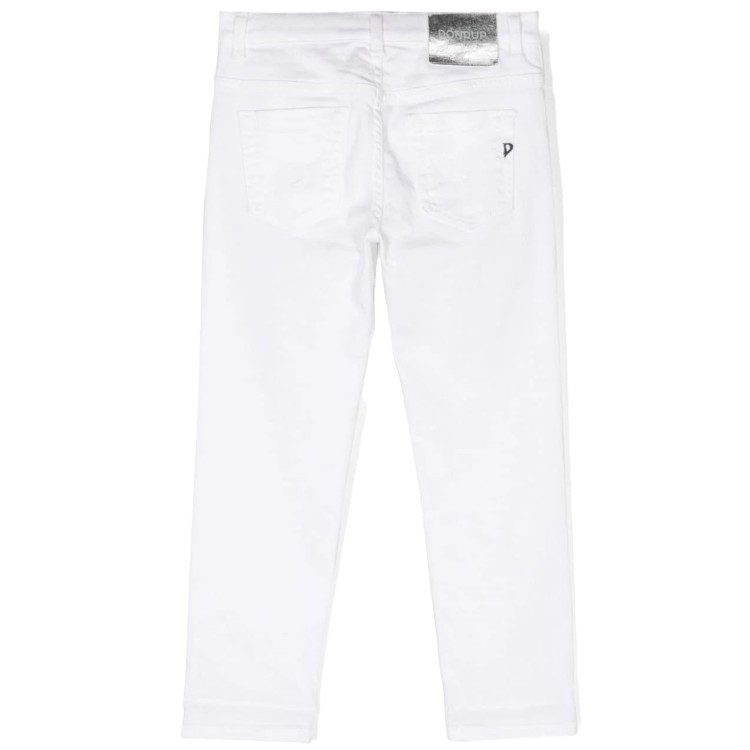 DONDUP Pantalone cotone bianco bambina