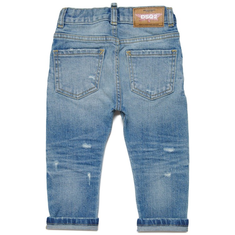 DSQUARED Jeans lavaggio chiaro per neonato