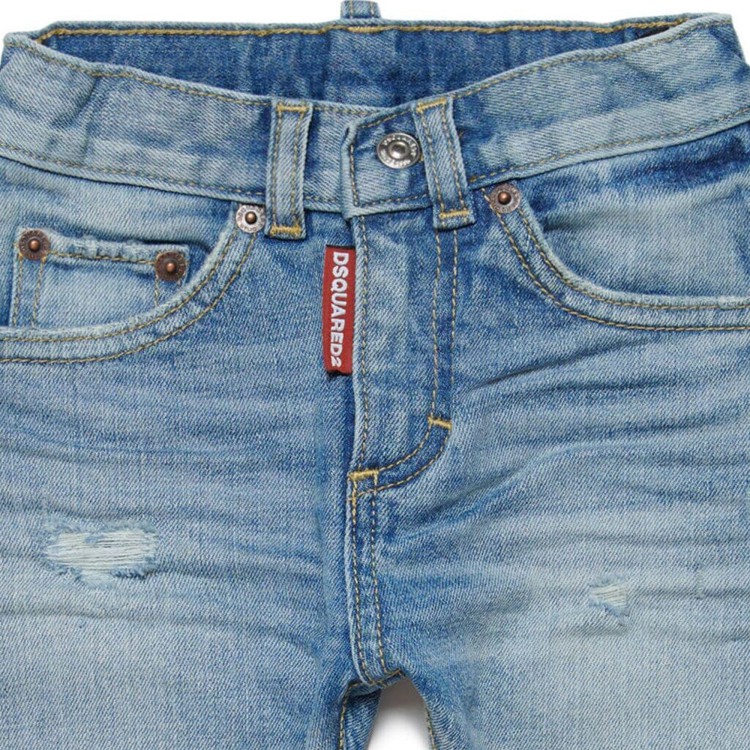 DSQUARED Jeans lavaggio chiaro per neonato