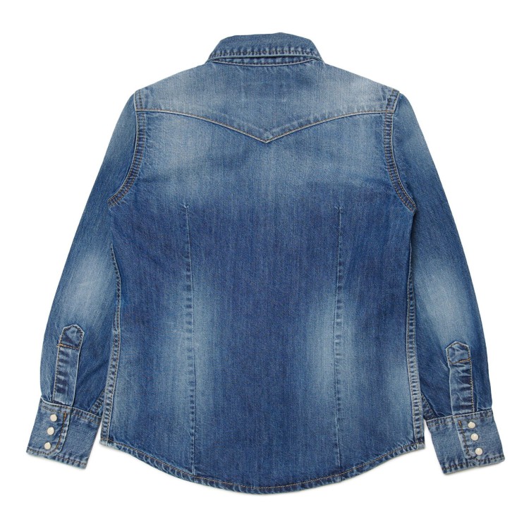 DSQUARED Camicia in denim blu bambino