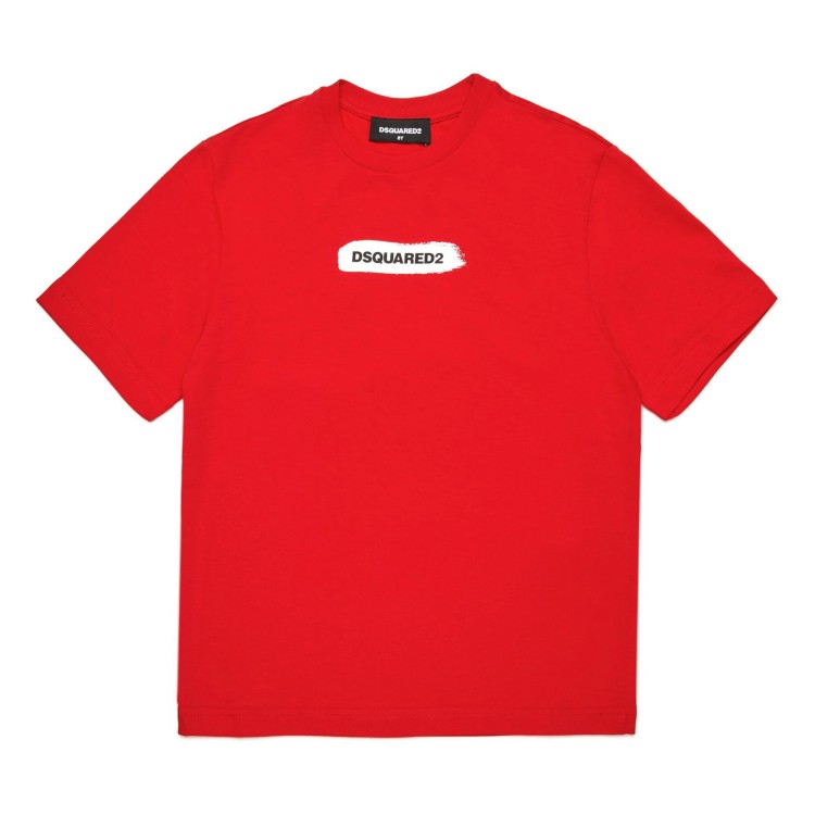 DSQUARED T-shirt con stampa rosso bambino