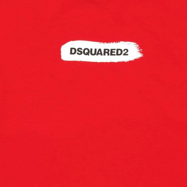 DSQUARED T-shirt con stampa rosso bambino