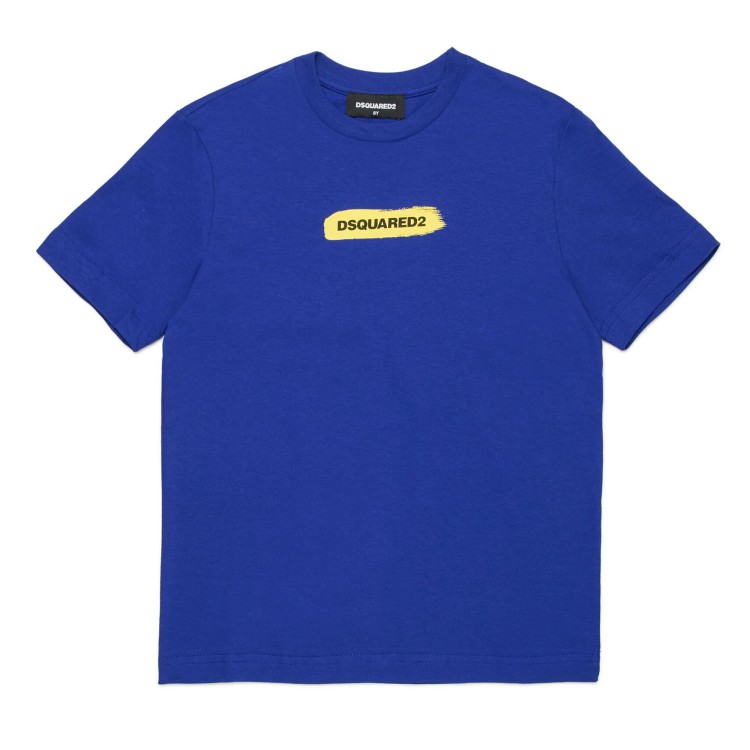 DSQUARED T-shirt con stampa bluette bambino