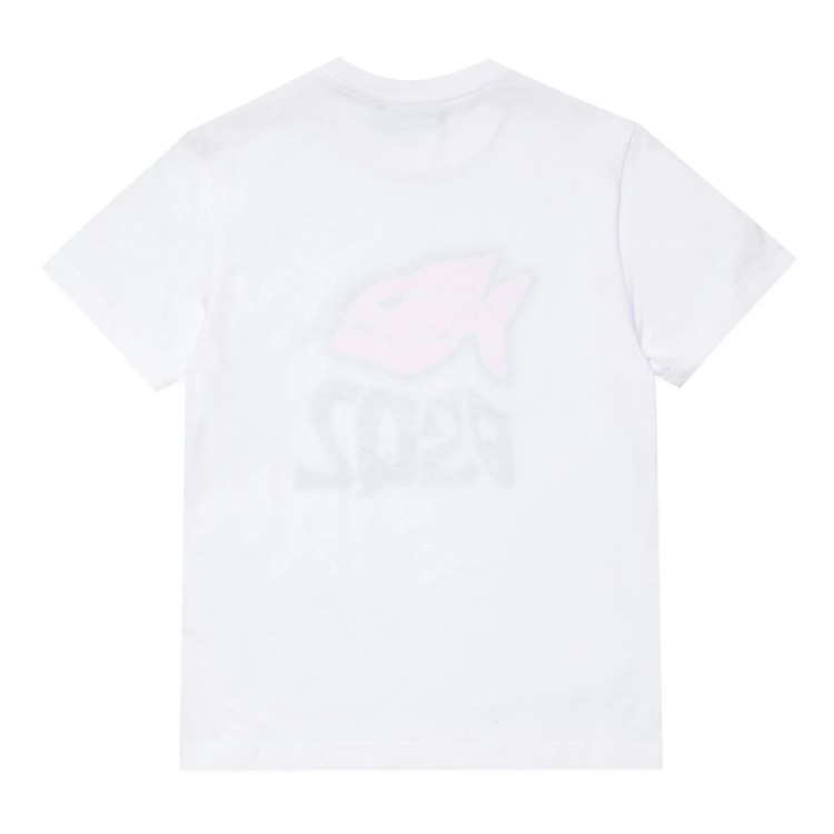 DSQUARED T-shirt con stampa bianca bambino